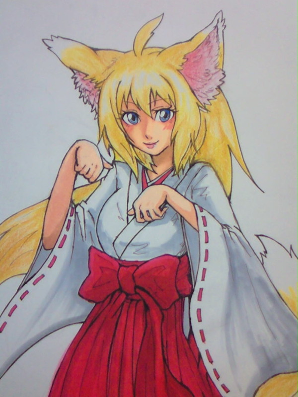 キツネで巫女