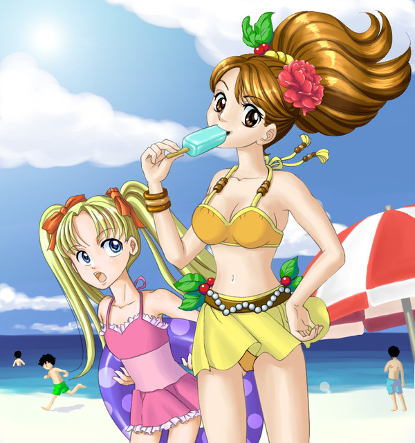 海でアイス