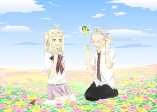 花畑の天使。