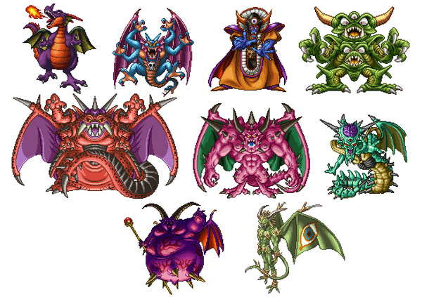 ドラクエ ドット絵／39　ＤＱ１～９ ラスボス　