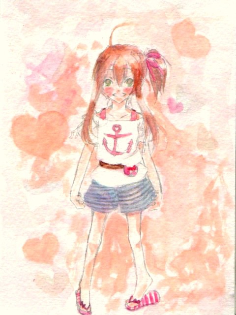 なんとなく描いたマリン風なあかりちゃんｗ