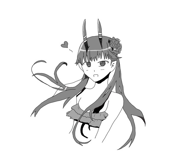 真朱　モノクロ