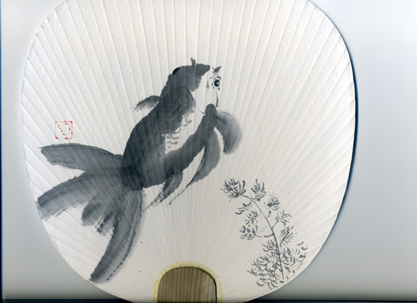 金魚と水草