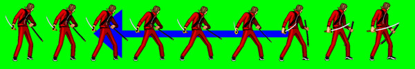 【ドット絵】周防 達哉（後退）【mugenキャラ作成】