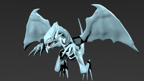 blenderでブルーアイズを作ったよ