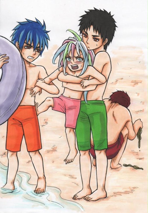幼少四天王捏造!海で夏!(微ネタバレ)
