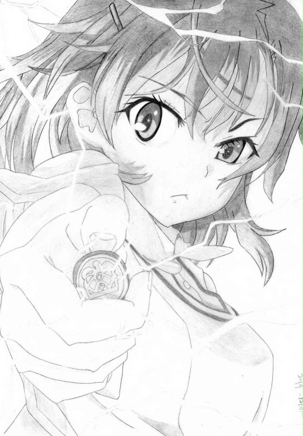 御坂美琴描いてみた