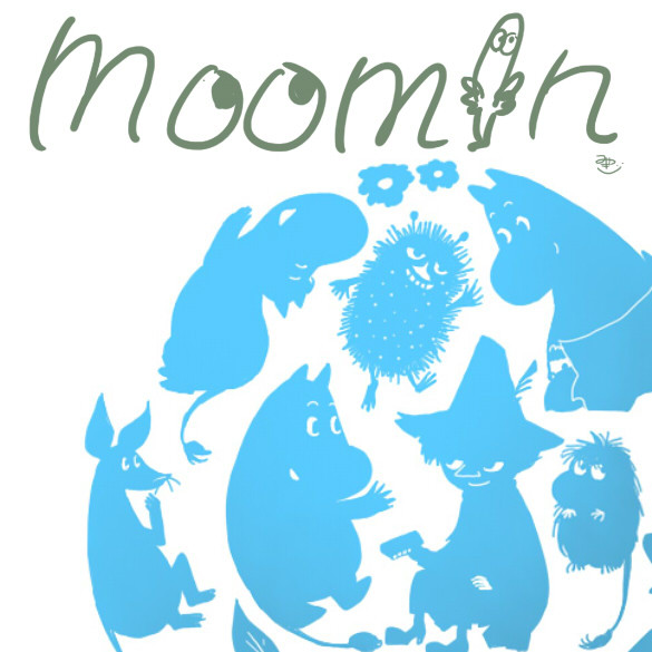 ムーミンたちをあのロゴデザイン風にしてみた