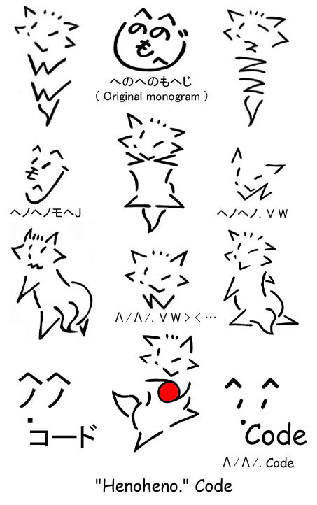 "Henoheno." Code from Japan