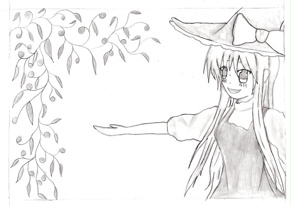 魔理沙久しぶりに絵描いた☆