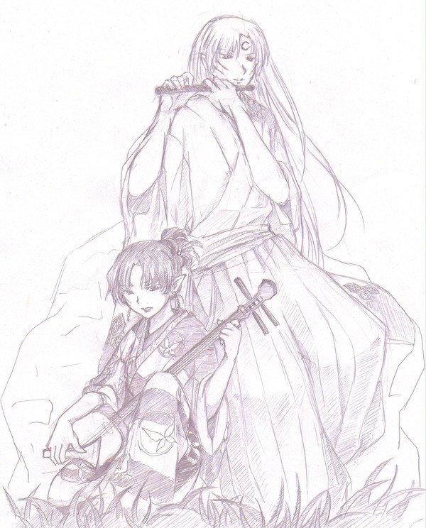 三弦と笛