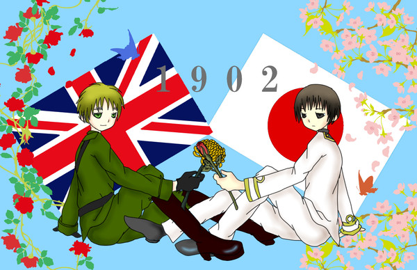 【ヘタリア】日英同盟的な絵【日本とイギリス】