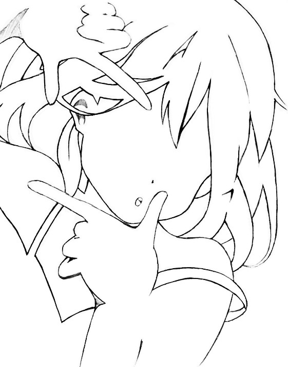 けいおん!!　平沢唯CDジャケット　模写