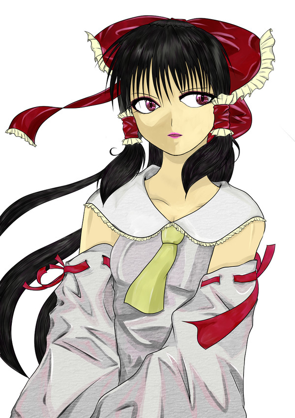 霊夢をうつくしく（？）描いてみた