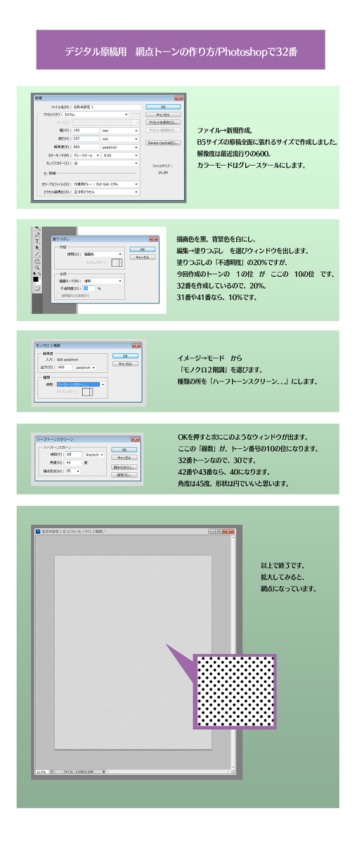 Photoshopで32番トーン