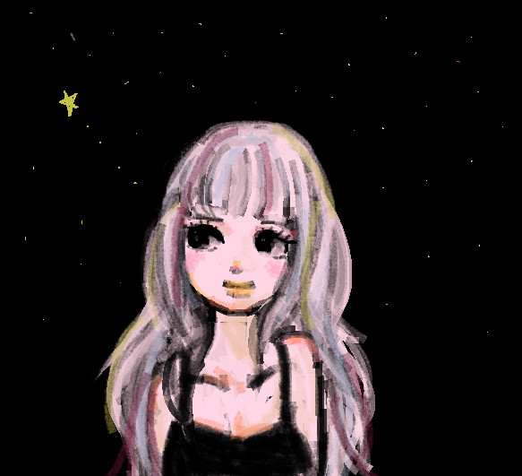 星を見るひと　[らくがき]