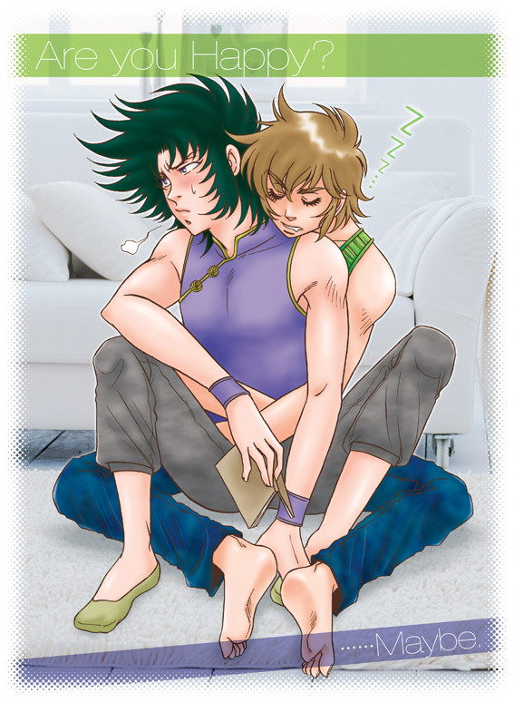 【聖闘士星矢】獅子座と山羊座の聖闘士さん（2007年／画）