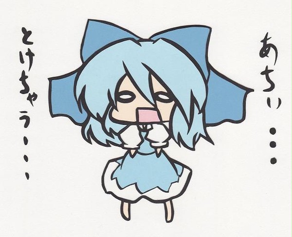 切り絵@チルノ