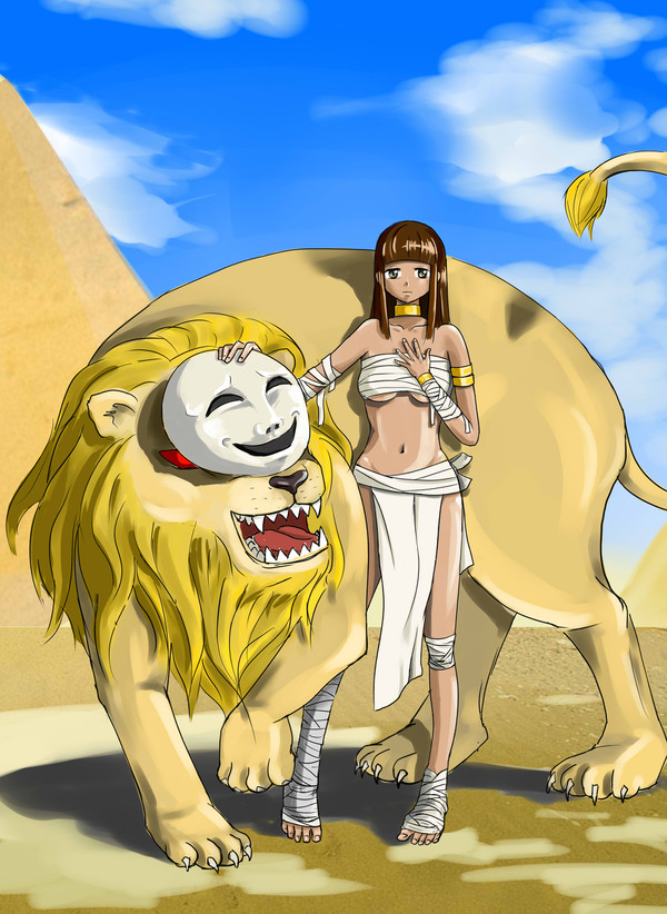 The lion and the  girl