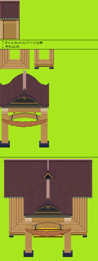 【RPGツクールVX】神社マップチップ素材