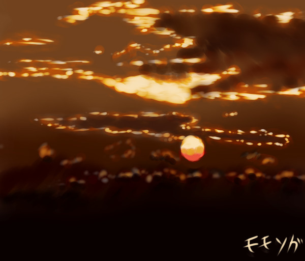 夕日雲