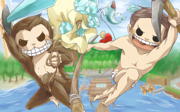 パンツとサルの漂流Minecraft