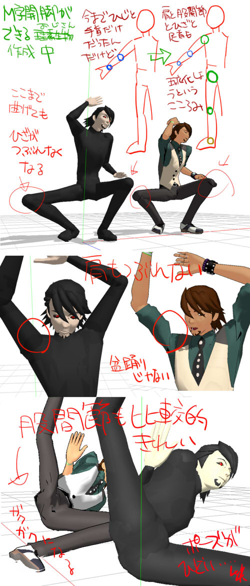 【MMDモデル】球体関節への道