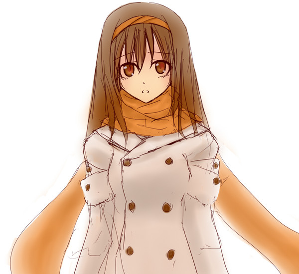 マフラー娘が寒そうな貴方を心配しています。