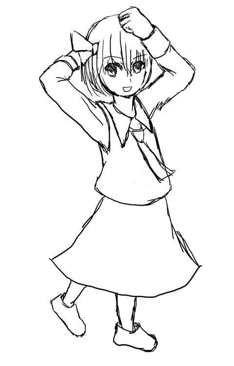 謎ポーズ