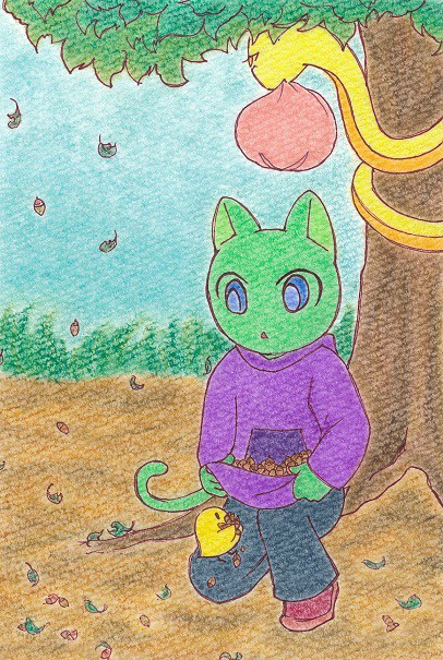 ドングリ拾い～