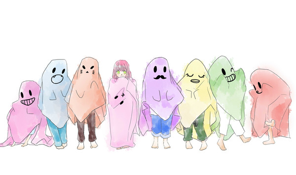 ブランケットにくるまって