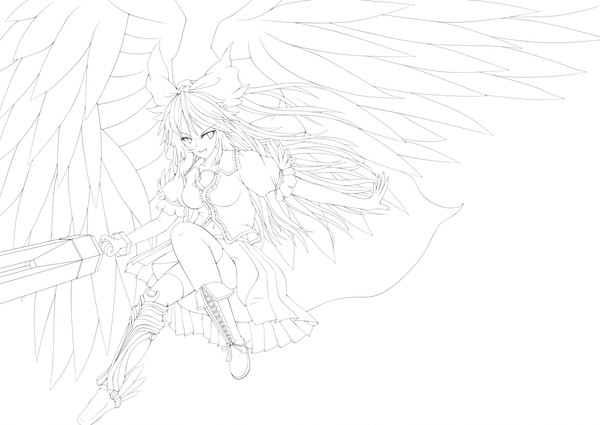 お空の線画