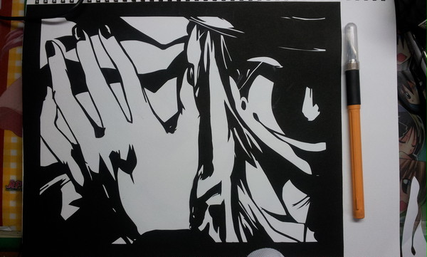 【切り絵】仏壇仮面さんを切ってみたよ!