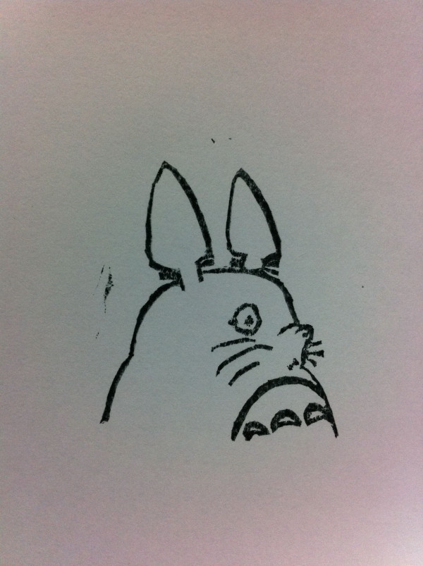 消しゴムはんこ　トトロ