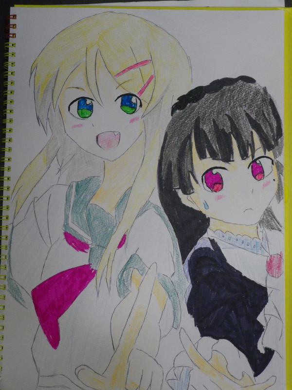 桐乃と黒猫描いてみた