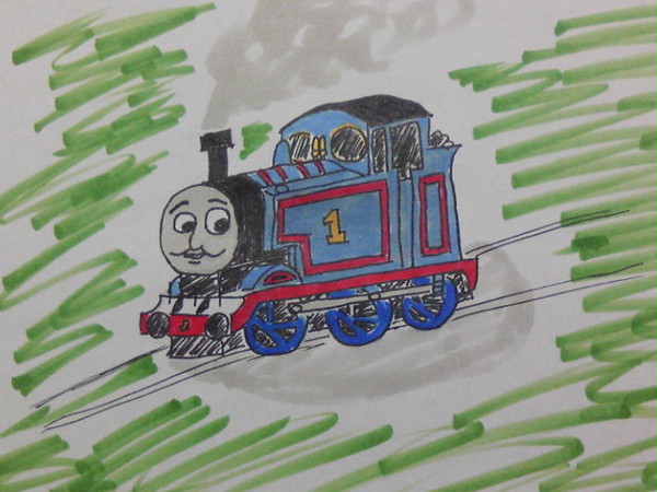 トーマスを練習中。