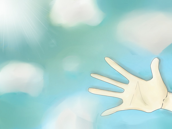 空と手