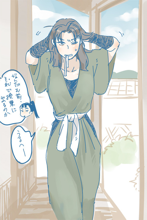 【女体化注意】にょたもんじろとろくろと食満