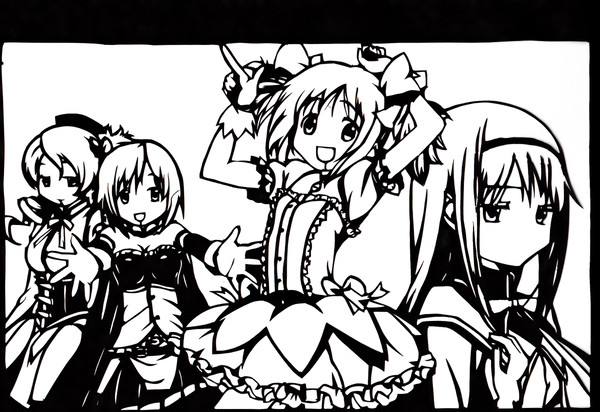 魔法少女まどかマギカ　切り絵