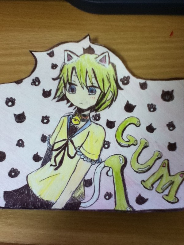 「ああ、素晴らしきニャン生」風に描いたGUMIが見つかった。