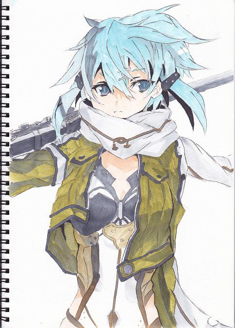 SAOのシノンを描いてみた