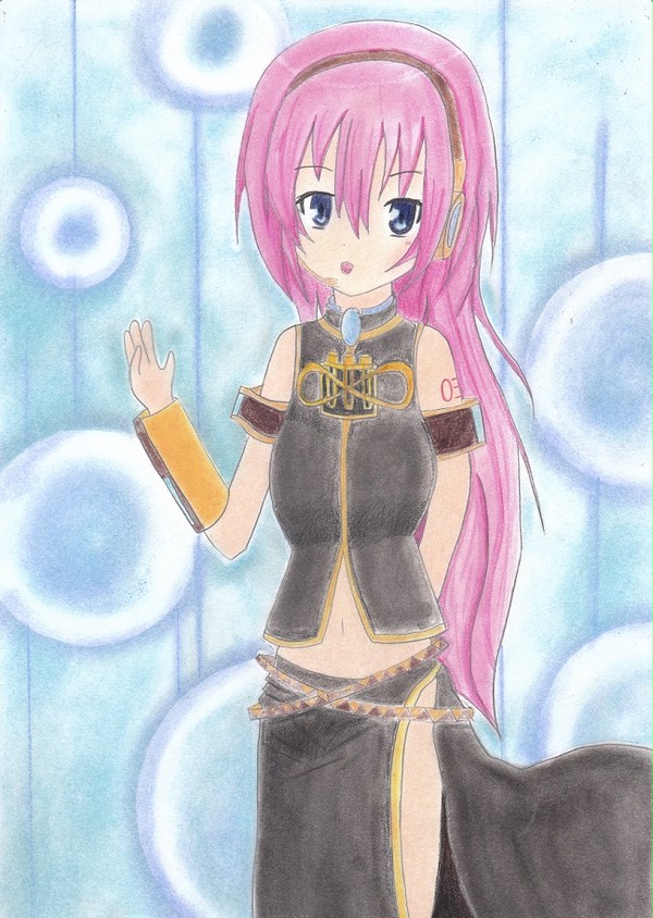 ルカお姉さまをアナログで描いてみた。