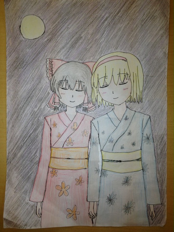 月夜の二人