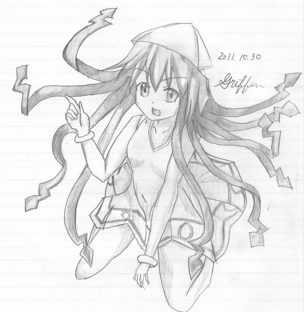 イカ娘 シャーペン模写!