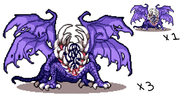 ［ドット絵］　貧食ドラゴン