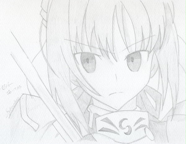fate/zero　セイバー描いてみた