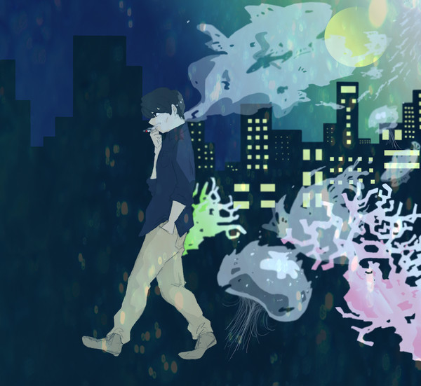 見えない夜に色をつける声は