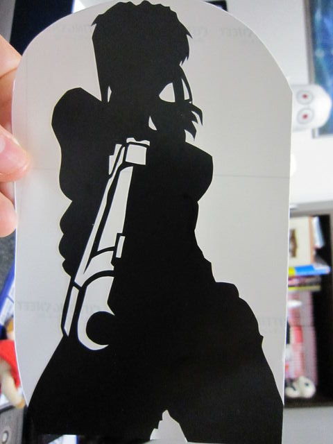 【ステッカー】BLACKLAGOON　レヴィ影絵