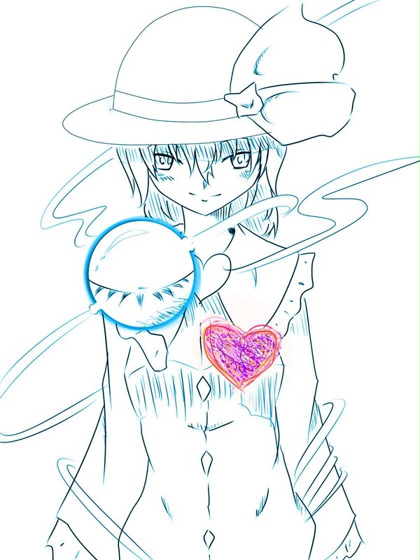男体化とはいえどもさとりん描いたので次はこいしちゃん