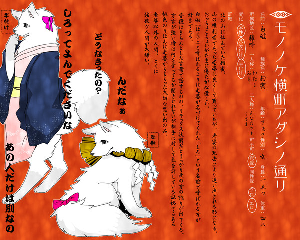 【モノ横化通】白磁【キャラクターシート】